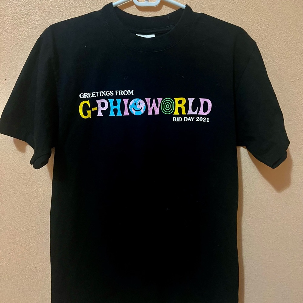 Black Graphic Astro World Gamma Phi Beta Bid Day T-Shirt